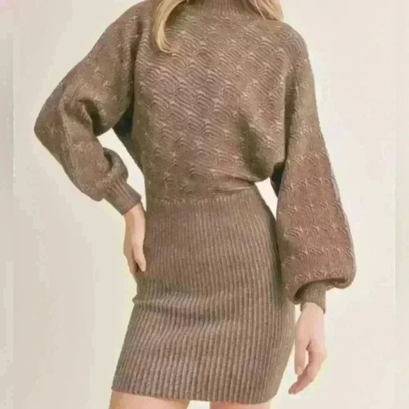 Sage the Label along the vines sweater dress boho, cozy, chic size L - Picture 1 of 6